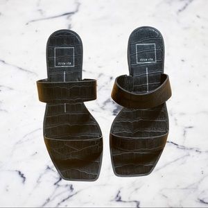 Like New Dolce Vita Isaac Sandal | Color: Black Croc Print | Size: 6.5